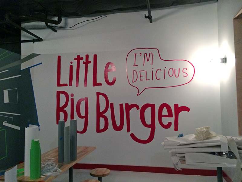 Little Big Burger Custom Wall Vinyl Decal Graphics Portland Hawthorne