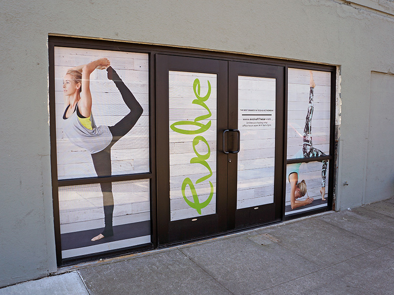 Evolve Fitwear Portland Perforated Window Printed Graphics Portland PDX
