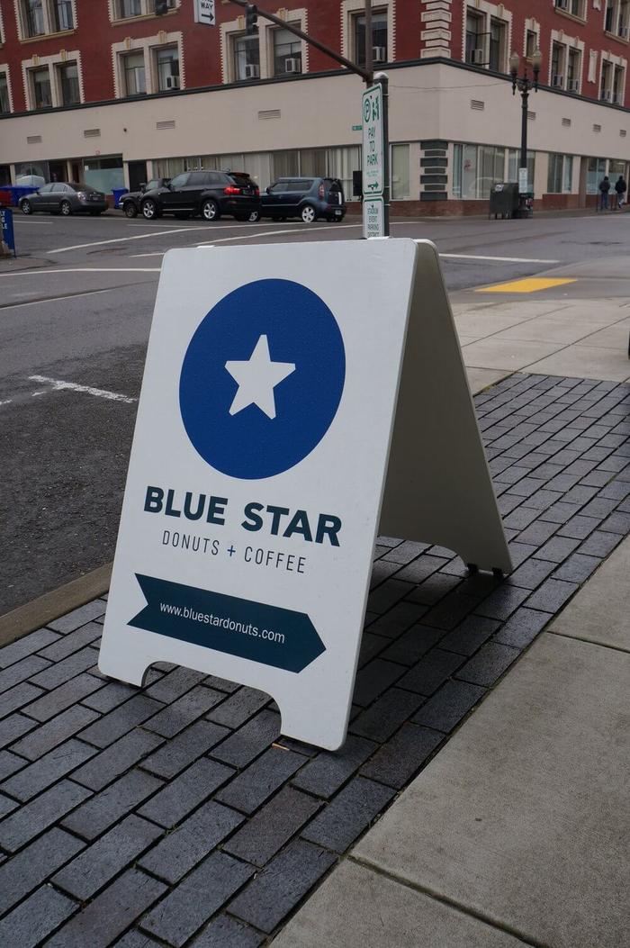 Blue Star Donuts Oversized Aboard Sign - banners & a-boards