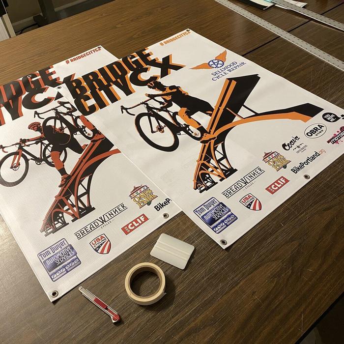 Bridge City Cx Bicycle Small Outdoor Advertising Banner Pdx 1 - banners & a-boards
