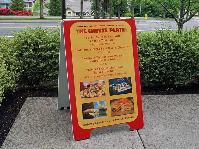 Cheeseplate Pdx Restaurant Sign Oregon - banners & a-boards