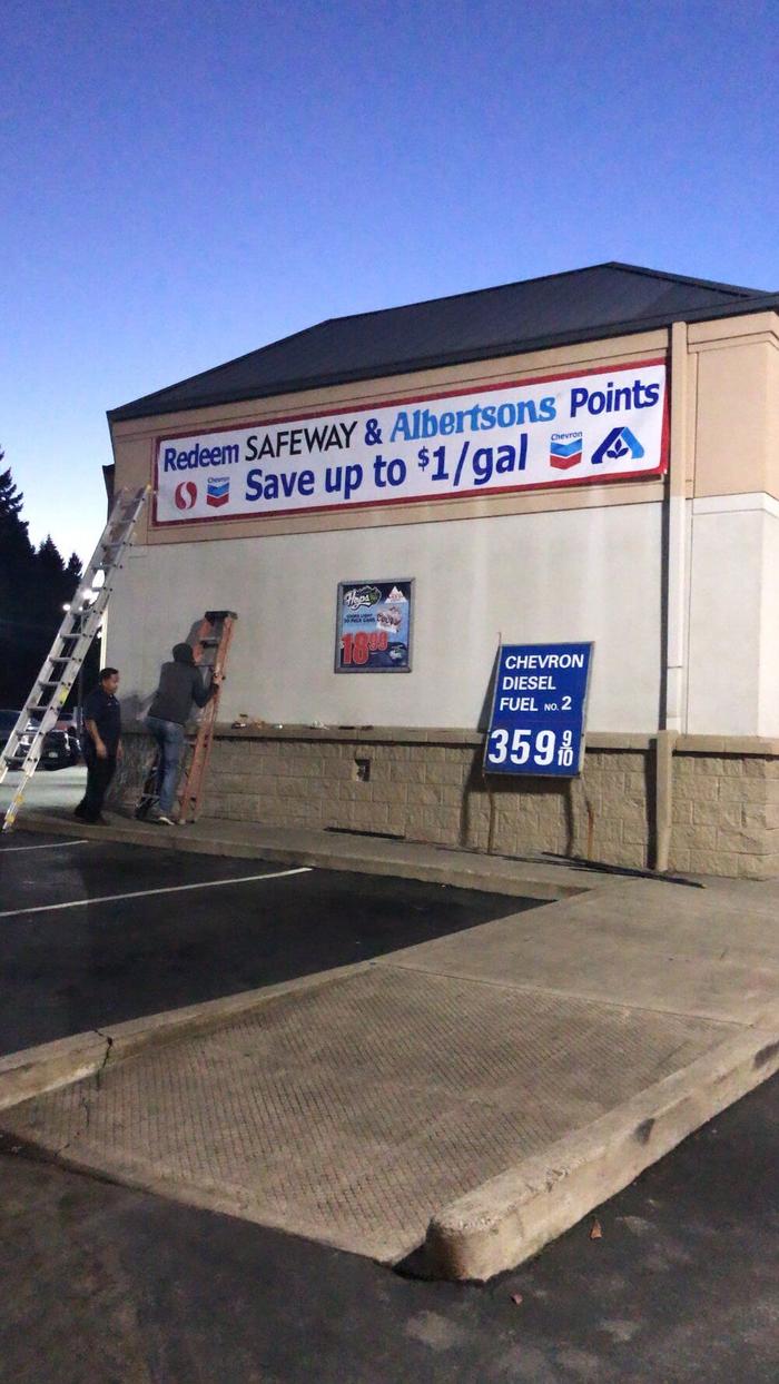 Chevron Oversized Car Wash Banner Advertising Hillsboro Oregon 1 - banners & a-boards