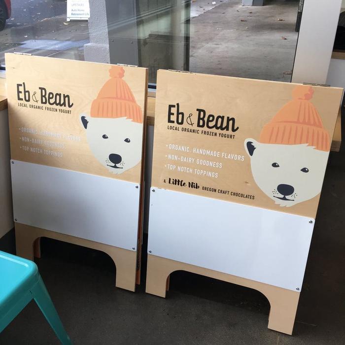 Eb Bean Frozen Yogurt Custom Aboard Signs Oregon 1 - banners & a-boards