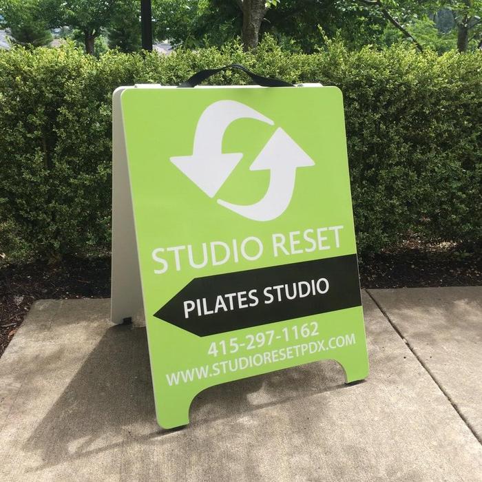 Green Studio Pilates Sandwich Board 1 - banners & a-boards
