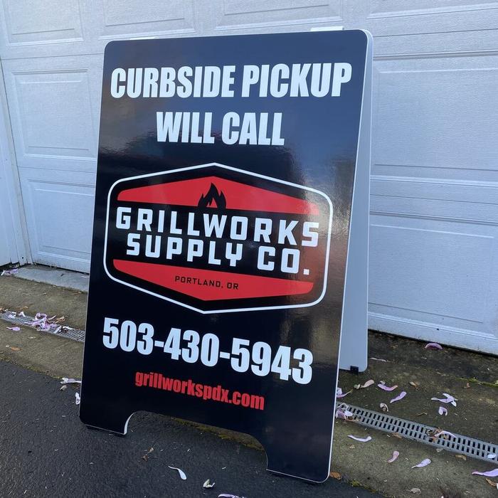 Grill Bbq Store Sidewalk Sign Hillsboro Oregon - banners & a-boards