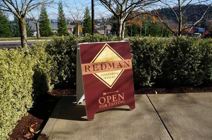 Redman Winery Vineyard Aboard Sign Newberg Oregon - banners & a-boards