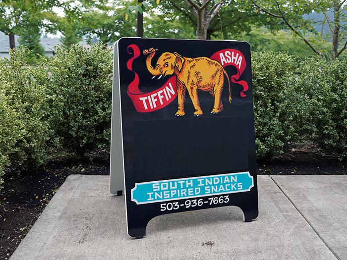 Tiffin Asha Indian Food Sidewalk Sign Chalkboard Insert Jpg - banners & a-boards