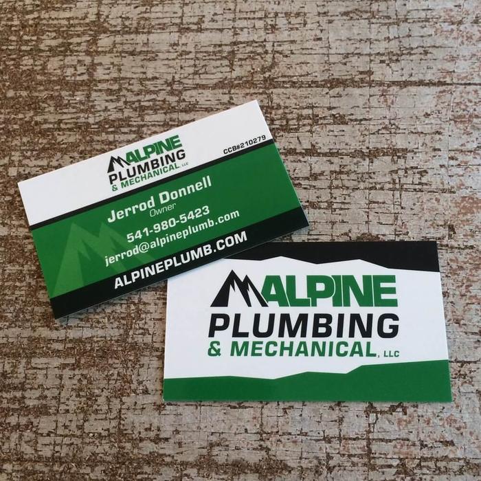 Alpine Plumbing Business Cards Hood River Oregon 1 - business cards & paper products