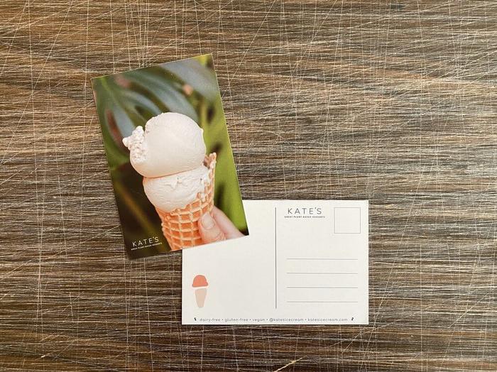 Kates Ice Cream Custom Printed Postcards Portland - business cards & paper products