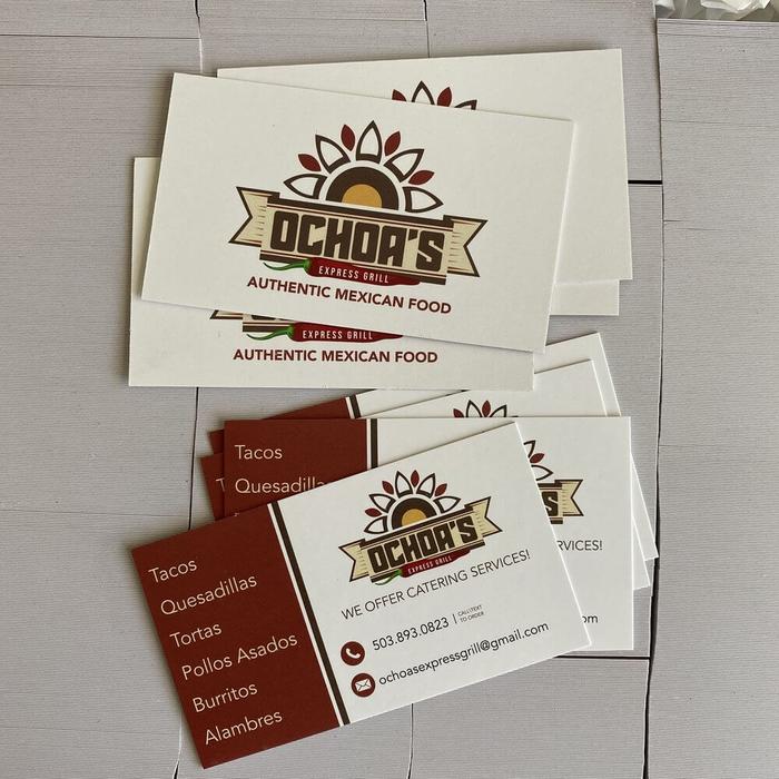 Ochoas Mexican Food Business Cards Hillsboro Oregon - business cards & paper products