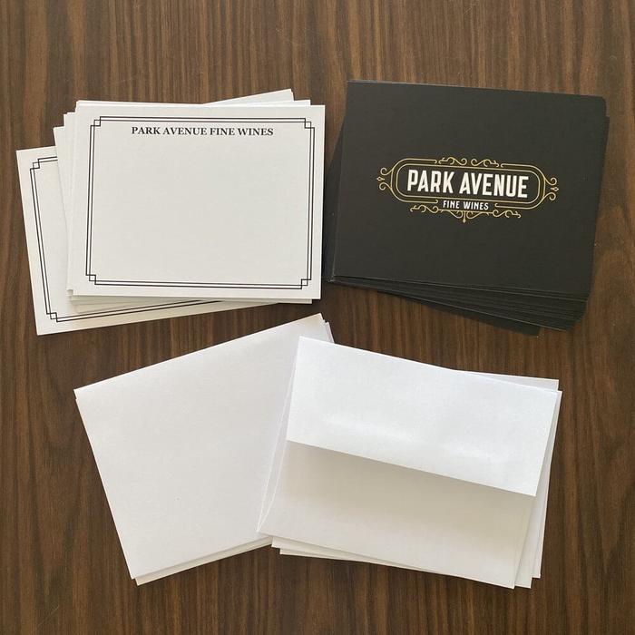 Park Avenue Fine Wines Custom Thank You Cards Portland - business cards & paper products