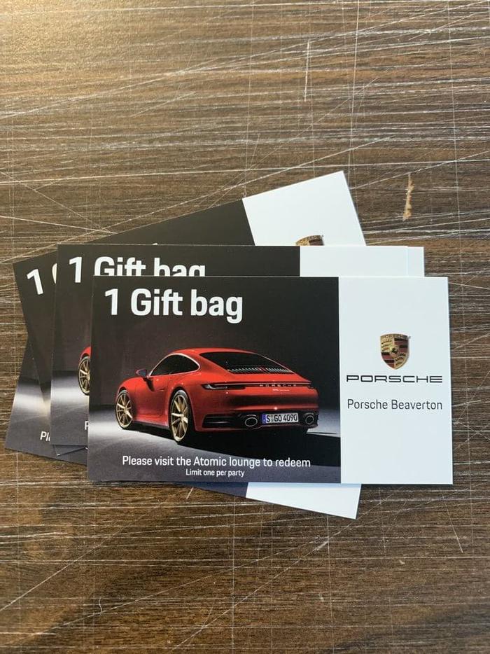 Porsche Beaverton Custom Event Business Cards 1 - business cards & paper products