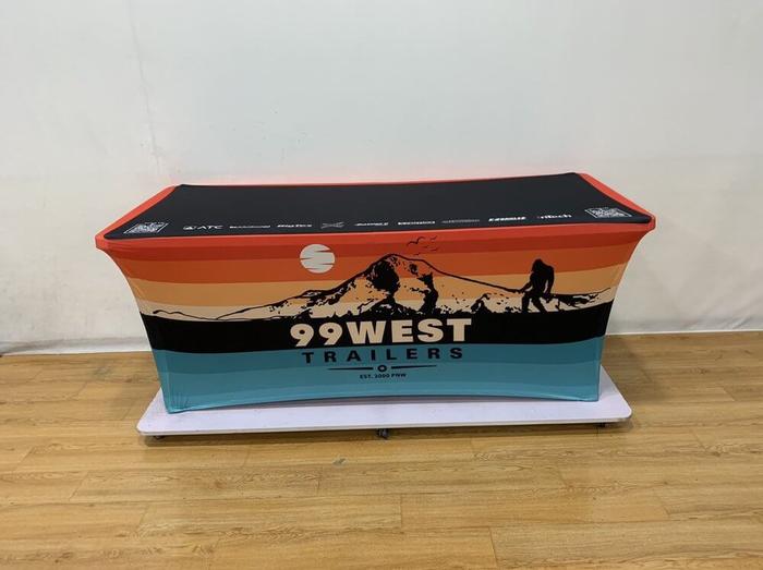 99West Trailers Dye Sublimated 6Ft Stretch Tablecloth 1 - dye sublimated