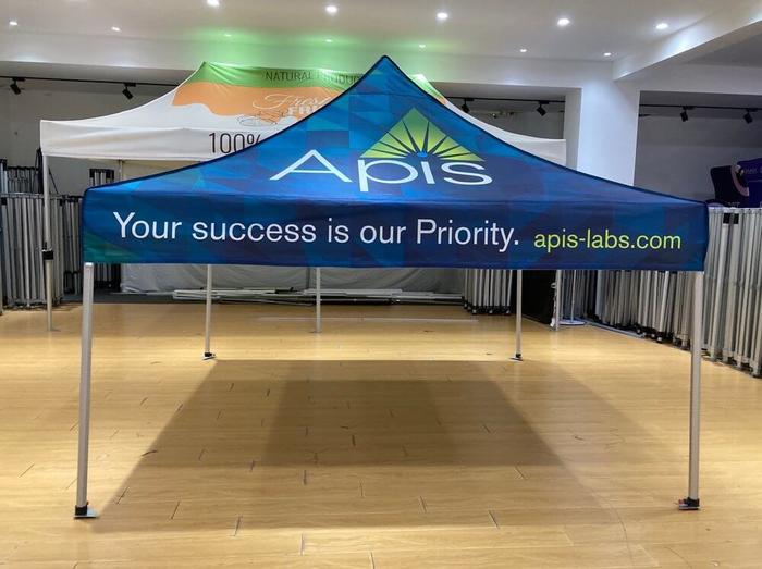Apis Labs Custom Printed Event Tent Eugene 1 - dye sublimated
