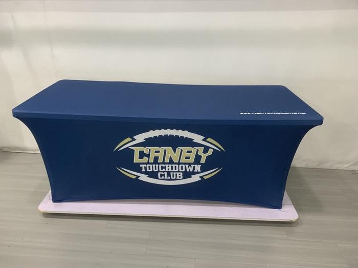 Canby High School Football Printed 6Ft Stretch Tablecloth - dye sublimated
