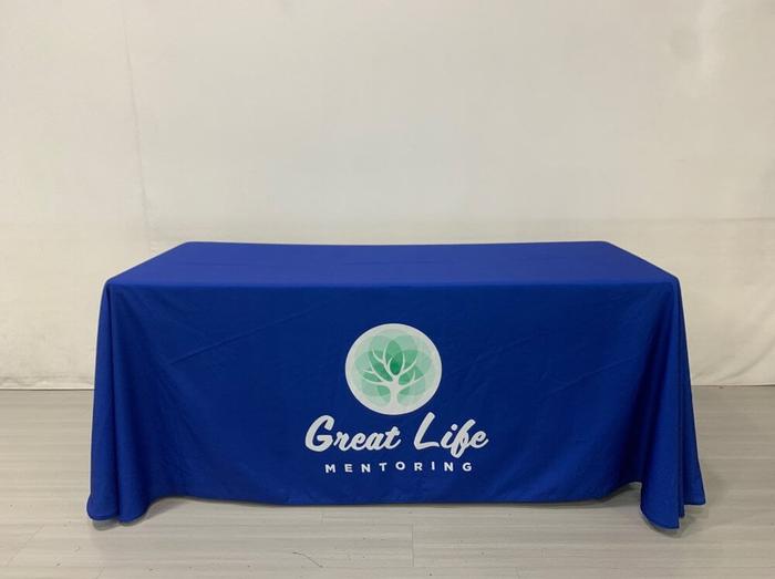 Great Life Mentoring 6Ft Tablecloth Drape Style - dye sublimated
