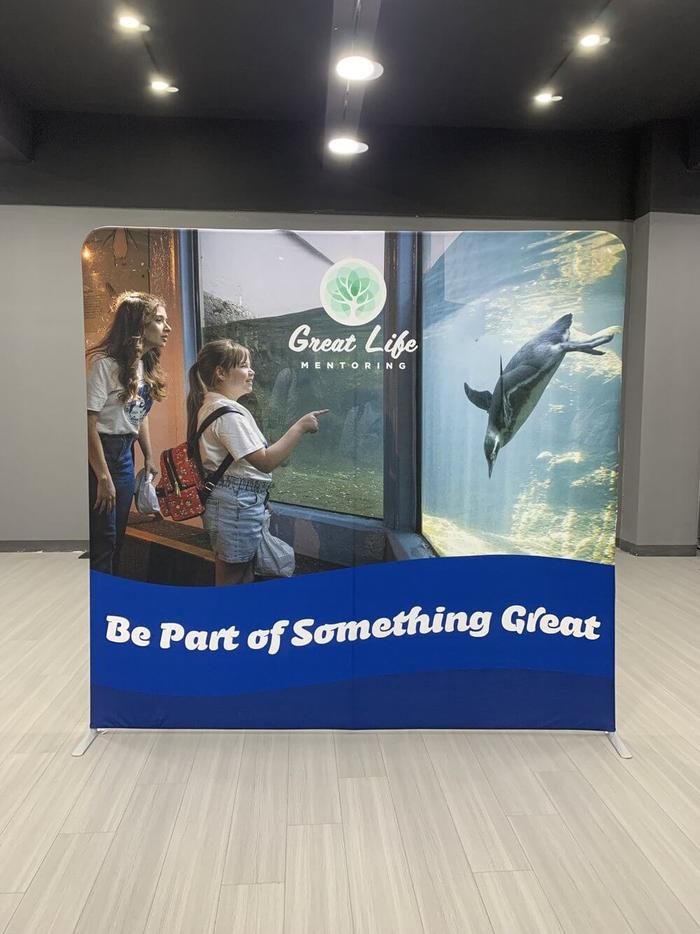 Great Life Mentoring 8Ft Stretch Fabric Display - dye sublimated