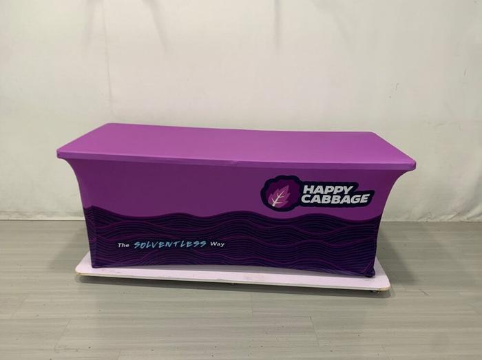 Happy Cabbage Printed Stretch Tablecloth 1 - dye sublimated