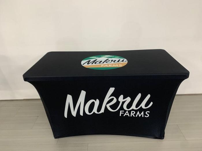 Makru Farms Printed 6Ft Custom Stretch Tablecloth 1 - dye sublimated