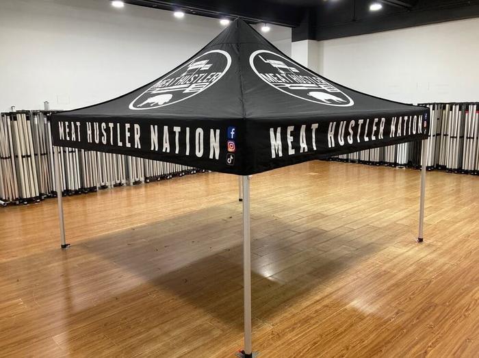 Meat Hustler Custom 10X10 Pop Up Canopy Hillsboro 1 - dye sublimated