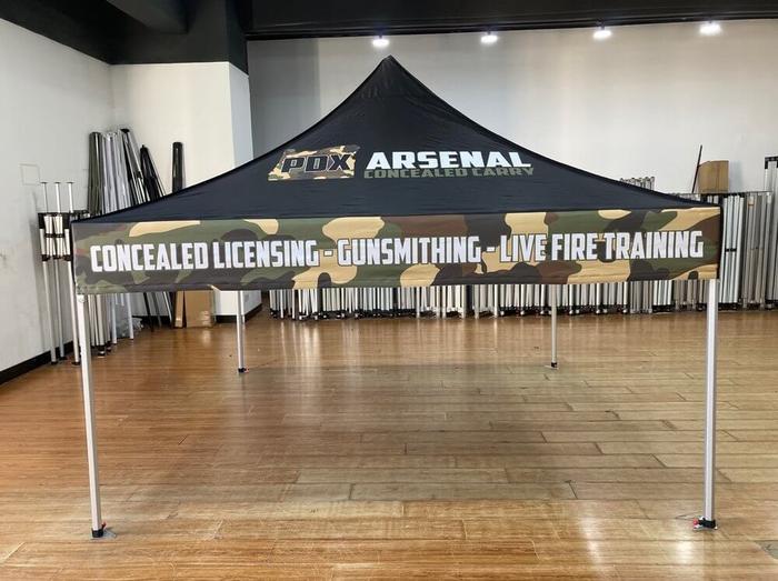 Pdx Arsenal 10X10 Printed Easyup Canopy Hex Framework 1 - dye sublimated