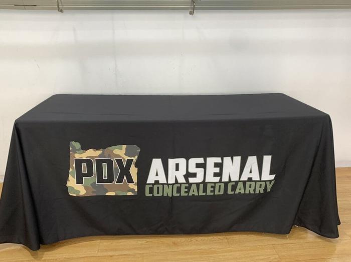 Pdx Arsenal Custom Printed 6Ft Tablecloth Drape Style 1 - dye sublimated