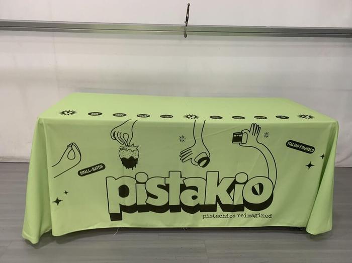 Pistakio Custom 6Ft Tablecloth Drape Style - dye sublimated