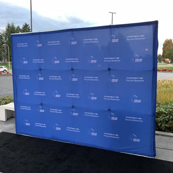 Porsche Beaverton Stretch Fabric Expanding Tradeshow Wall 1 - dye sublimated