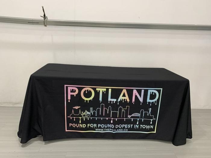 Potland Cannabis Dispensary 6Ft Drape Tablecloth 1 - dye sublimated