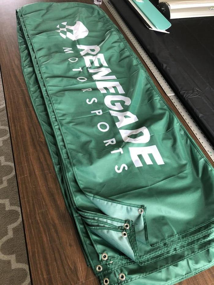 Renegade Motorsports Indoor Fabric Garage Flags 1 - dye sublimated