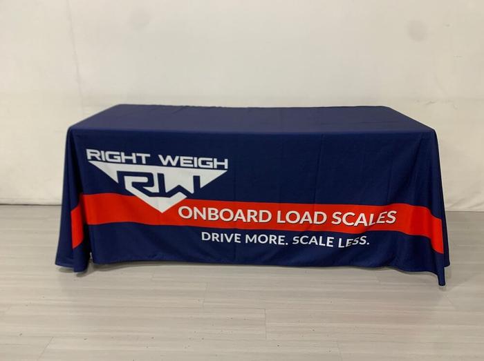 Right Weigh 8Ft Printed Tablecloth - dye sublimated