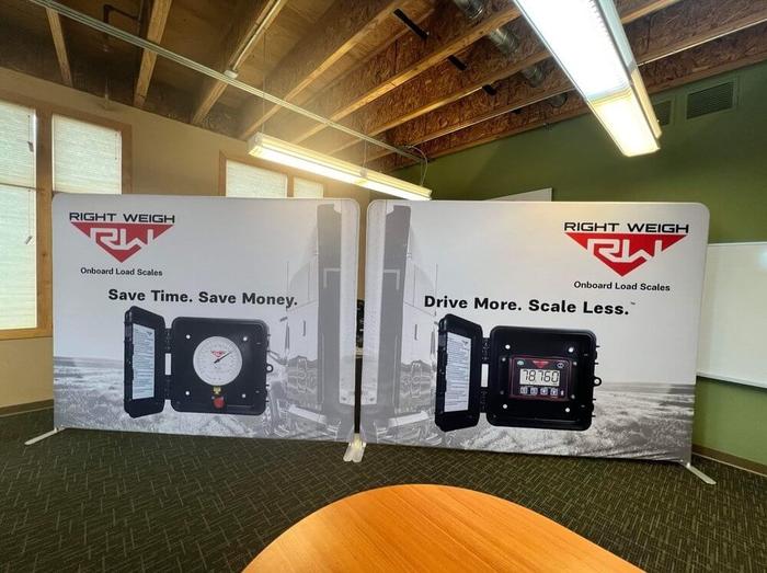 Right Weigh Double Sided Tradeshow Booth Tension Wall Display Hillsboro 1 - dye sublimated