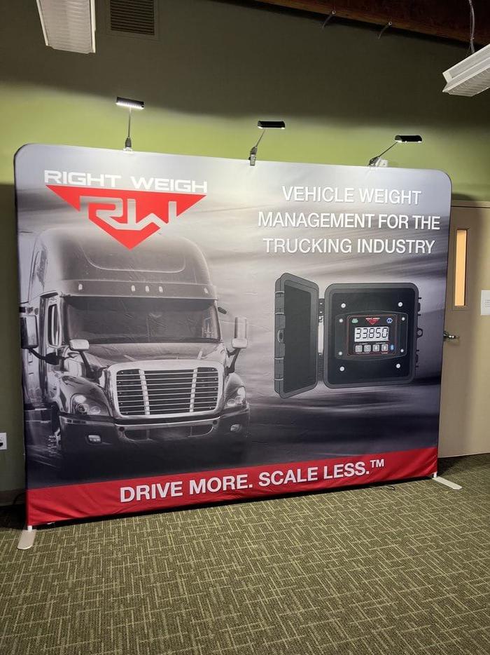 Right Weigh Tradeshow Booth 10Ft Tension Fabric Display - dye sublimated
