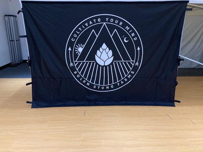 Rolenstone Farms Custom Printed Canopy Full 10Ft Wall 1 - dye sublimated