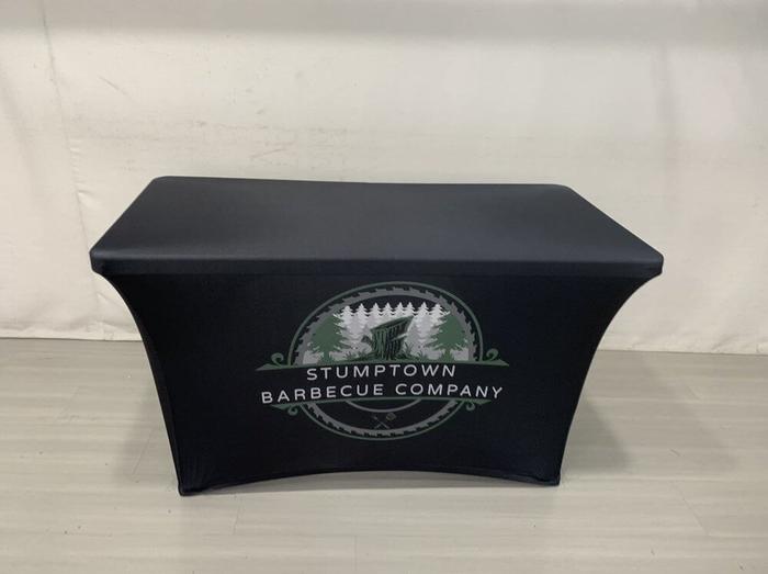 Stumptown Bbq 4Ft Stretch Tablecloth 1 - dye sublimated