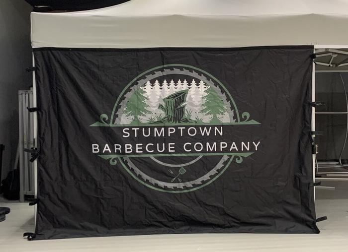 Stumptown Bbq Printed 10X10 Popup Canopy Full Wall 1 - dye sublimated