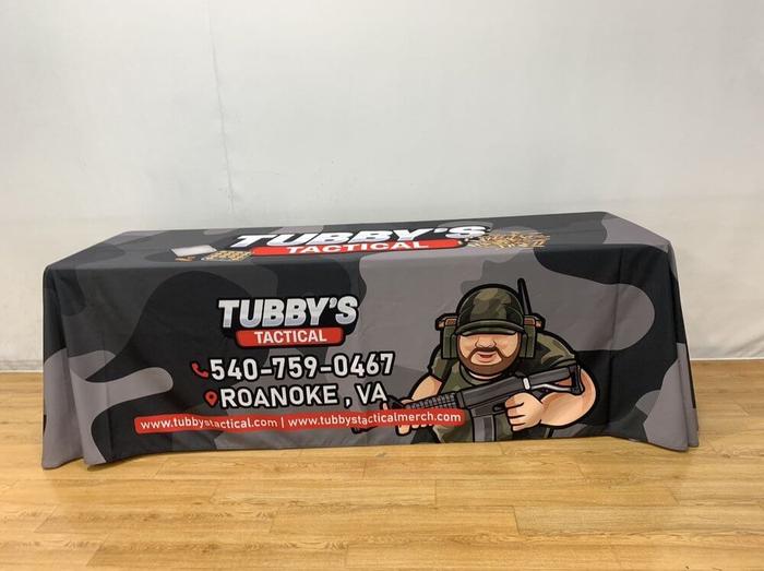 Tubbys Tactical 8Ft Printed Tablecloth 1 - dye sublimated