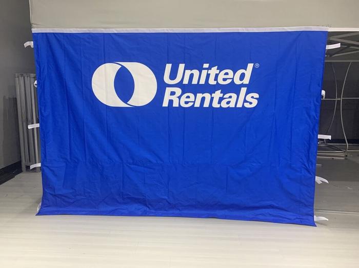 United Rentals 10X10 Canopy Full Wall 1 - dye sublimated