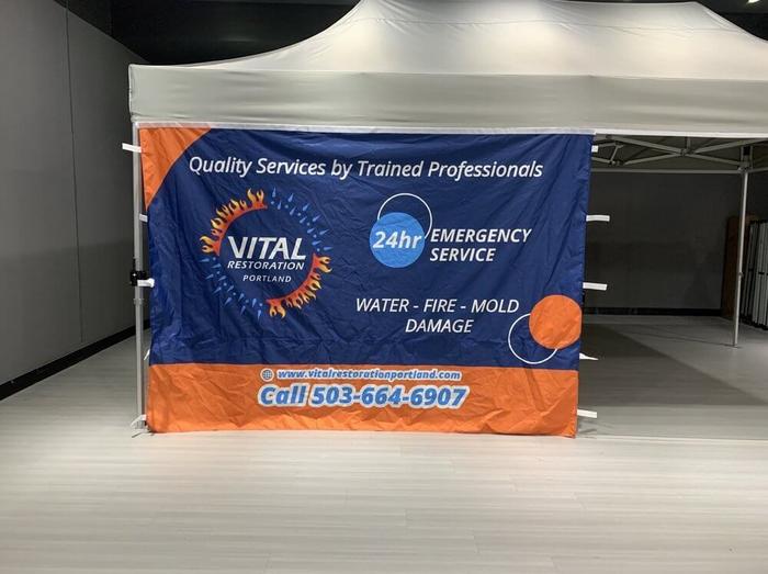 Vital Restoration Full Popup Canopy Wall 1 - dye sublimated