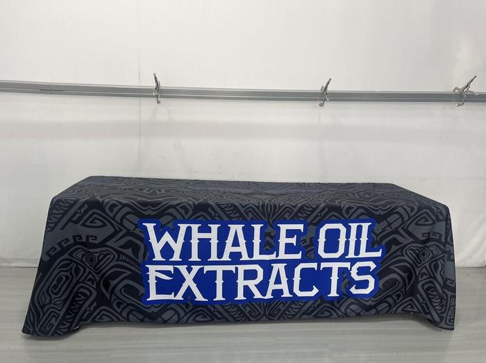 Whale Oil Extracts Cannabis Vendor Day 8Ft Tablecloth 1 - dye sublimated
