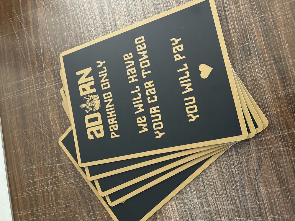 Adorn Bodyart Custom Parking Aluminum Outdoor Sign Vancouver - outdoor & retail signs