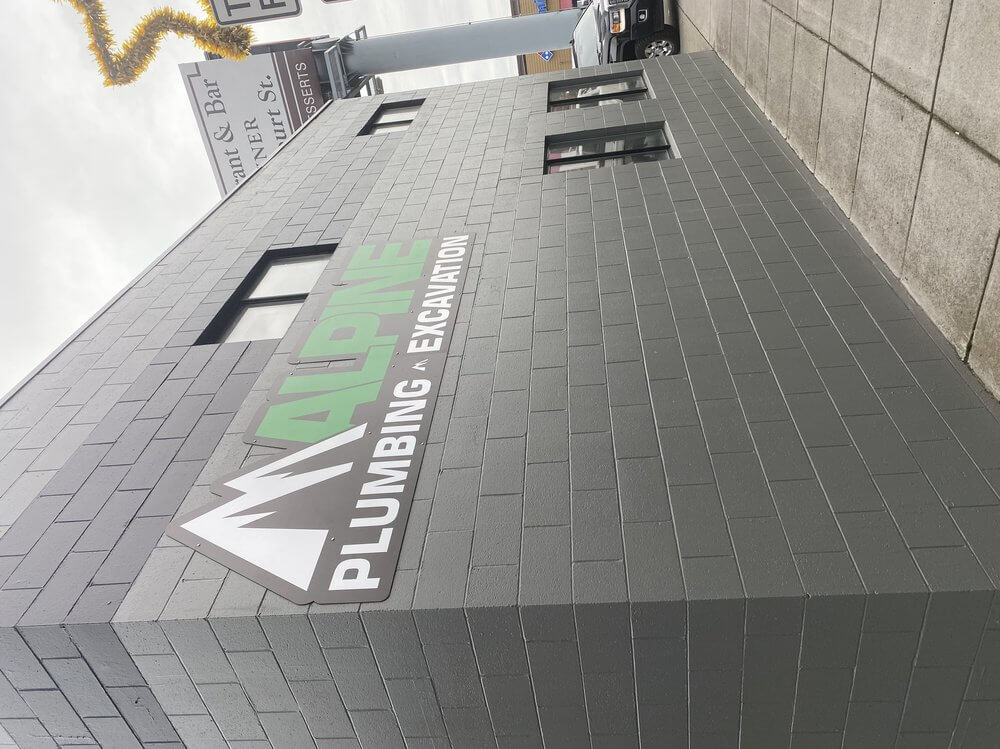 Alpine Plumbing Dibond Aluminum Outdoor Sign - outdoor & retail signs