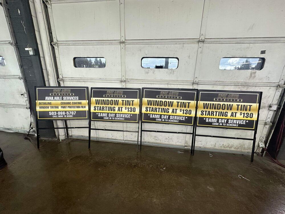 Auto Detailing 18X24 Corex Yard Signs Portland - outdoor & retail signs