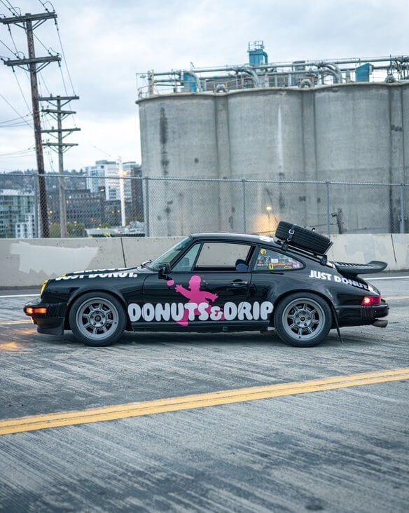 Donuts And Drip Porsche Die Cut Vehicle Graphics - outdoor & retail signs