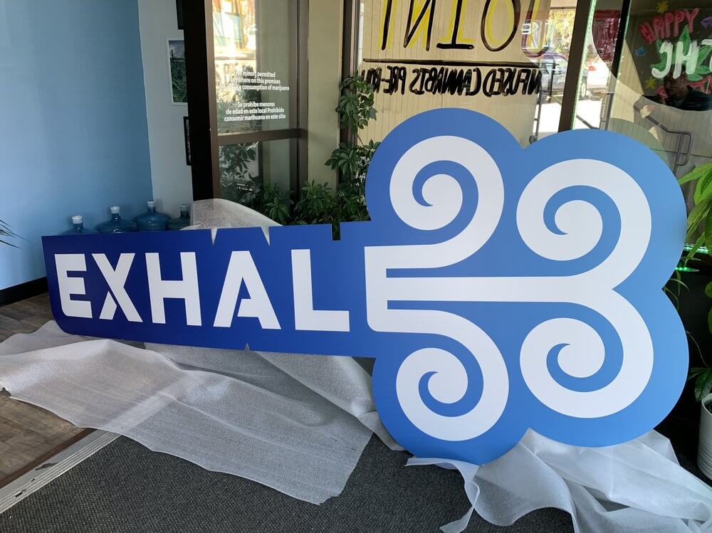 Exhale Dispensary Outdoor Acm Aluminum Sign Printed - outdoor & retail signs