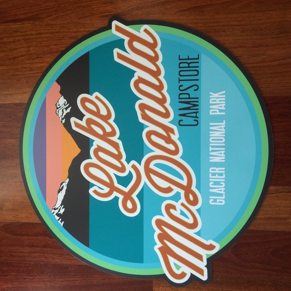 Glacier National Park Pvc Sign Printed Cnc Routed - outdoor & retail signs