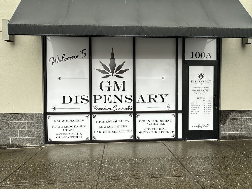Gm Dispensary Printed Full Coverage Window Graphics Beaverton - outdoor & retail signs