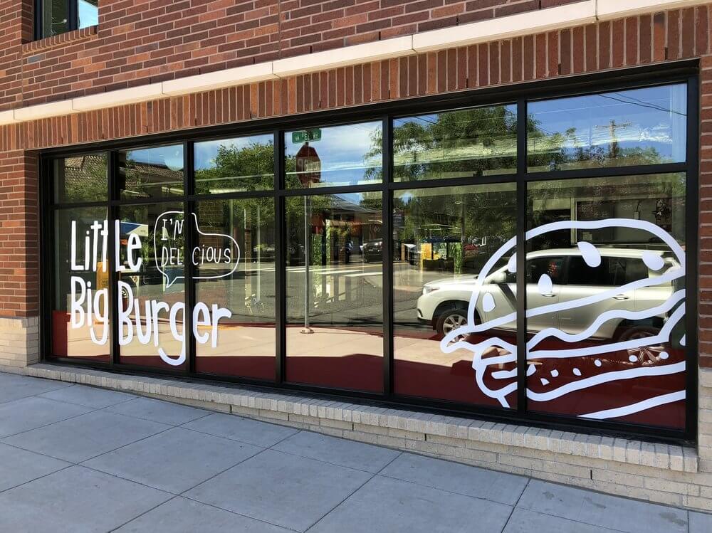Little Big Burger Die Cut Storefront Graphics - outdoor & retail signs