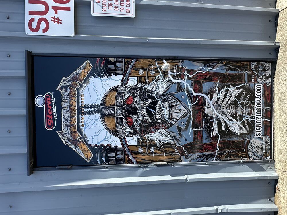 Next Level Pinball Printed Door Wrap - outdoor & retail signs