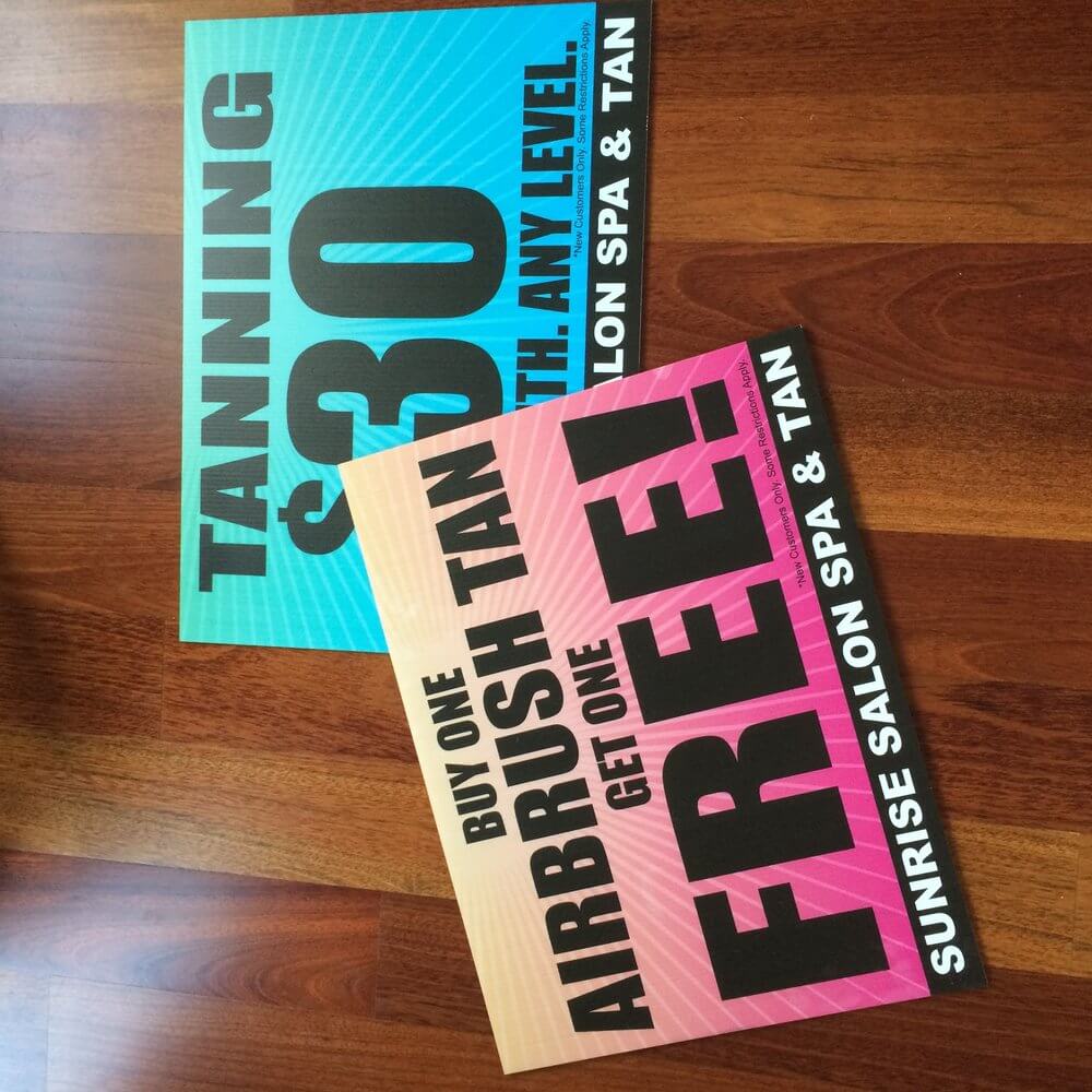 Tan Salon Spa Corex 18X24 Yard Signs - outdoor & retail signs